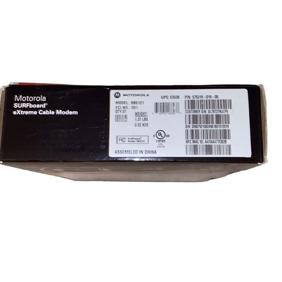 MOTOROLA eXtreme SURFboard SB6121 SB 6121 DOCSIS 3.0 CABLE MODEM - Picture 7 of 11